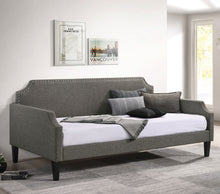 Load image into Gallery viewer, Olivia Upholstered Twin Daybed with Nailhead Trim