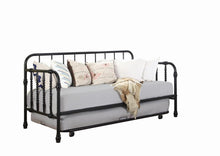 Load image into Gallery viewer, Marina Twin Metal Daybed with Trundle Black image