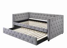 Load image into Gallery viewer, Mockern Tufted Upholstered Daybed with Trundle Grey image