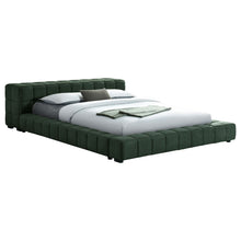 Load image into Gallery viewer, Trinity California King, E.king, Queen, &amp; Full Bed Green &amp; Light Taupe