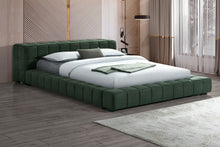 Load image into Gallery viewer, Trinity California King, E.king, Queen, &amp; Full Bed Green &amp; Light Taupe