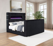 Load image into Gallery viewer, Tisdall Wingback TV Bed with Flame Visualizer