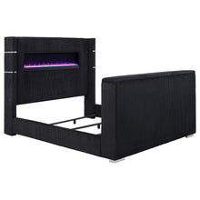 Load image into Gallery viewer, Tisdall Wingback TV Bed with Flame Visualizer