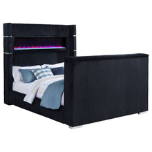 Load image into Gallery viewer, Tisdall Wingback TV Bed with Flame Visualizer