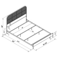 Load image into Gallery viewer, Amherst Eastern King, Queen, Full, &amp; Twin Bed White &amp; Black