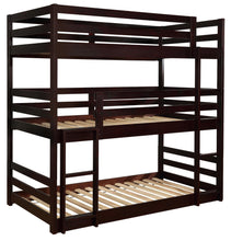 Load image into Gallery viewer, Sandler Twin Triple Bunk Bed Cappuccino image