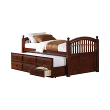 Load image into Gallery viewer, Norwood Twin Captain&#39;s Bed with Trundle and Drawers Chestnut image