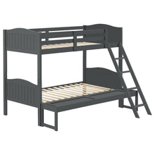 Load image into Gallery viewer, Arlo Twin Over Full Bunk Bed with Ladder Grey image