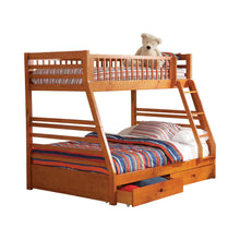 Load image into Gallery viewer, Ashton Twin Over Full 2-drawer Bunk Bed Honey image