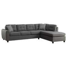 Load image into Gallery viewer, Stonenesse Tufted Sectional Grey image