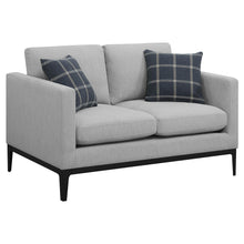 Load image into Gallery viewer, Apperson Cushioned Back Loveseat Light Grey