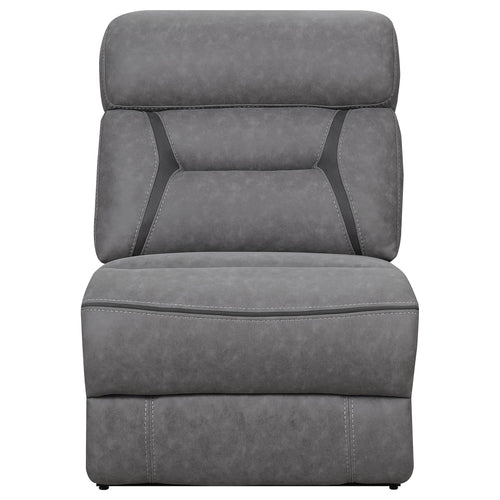 Higgins Upholstered Armless Chair Grey