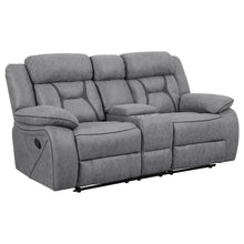 Load image into Gallery viewer, Higgins Pillow Top Arm Motion Loveseat with Console Grey