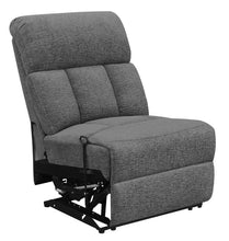 Load image into Gallery viewer, Bahrain Upholstered Armless Recliner Charcoal