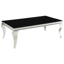 Load image into Gallery viewer, Luna Rectangular Coffee Table Chrome and Black image