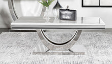 Load image into Gallery viewer, Kerwin U-base Rectangle Coffee Table White and Chrome