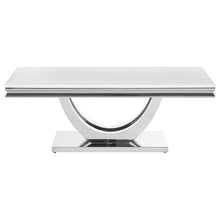 Load image into Gallery viewer, Kerwin U-base Rectangle Coffee Table White and Chrome