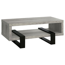 Load image into Gallery viewer, Dinard Coffee Table with Shelf Grey Driftwood image