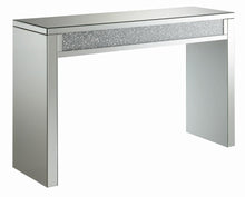 Load image into Gallery viewer, Gillian Rectangular Sofa Table Silver and Clear Mirror image