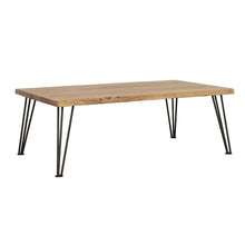 Load image into Gallery viewer, Zander Coffee Table with Hairpin Leg Natural and Matte Black image