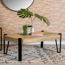 Load image into Gallery viewer, Winston Wooden Rectangular Top Coffee Table Natural and Matte Black image