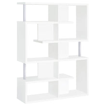 Load image into Gallery viewer, Hoover 5-tier Bookcase White and Chrome image