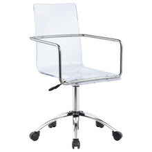 Load image into Gallery viewer, Amaturo Office Chair with Casters Clear and Chrome image