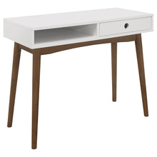 Load image into Gallery viewer, Bradenton 1-drawer Writing Desk White and Walnut image