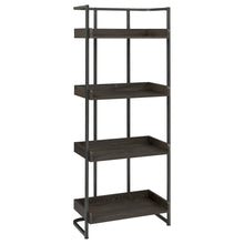 Load image into Gallery viewer, Ember 4-shelf Bookcase Dark Oak and Sandy Black image