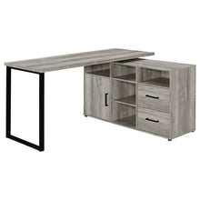 Load image into Gallery viewer, Hertford L-shape Office Desk with Storage Grey Driftwood image