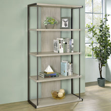 Load image into Gallery viewer, Loomis 4-shelf Bookcase Whitewashed Grey