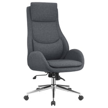 Load image into Gallery viewer, Cruz Upholstered Office Chair with Padded Seat Grey and Chrome image