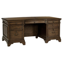 Load image into Gallery viewer, Hartshill Executive Desk with File Cabinets Burnished Oak image