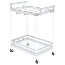 Load image into Gallery viewer, Jefferson 2-tier Glass Serving Cart Clear image