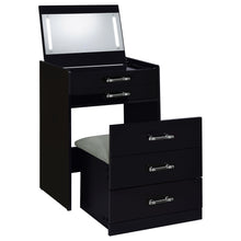 Load image into Gallery viewer, Danbury Makeup Vanity Table with LED Mirror and Stool