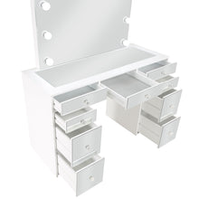 Load image into Gallery viewer, Regina Makeup Vanity Table with LED Mirror and Stool