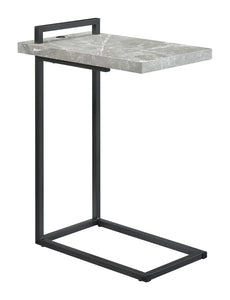 Maxwell C-shaped Accent Table Cement and Gunmetal