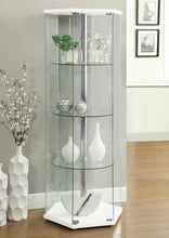 Load image into Gallery viewer, Traditional Glass Hexagon Curio Cabinet