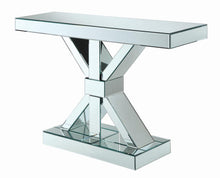 Load image into Gallery viewer, Lurlynn X-shaped Base Console Table Clear Mirror image