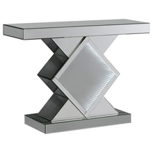 Load image into Gallery viewer, Moody Console Table with LED Lighting Silver image