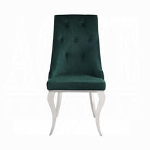 Load image into Gallery viewer, Dekel Green Fabric &amp; Stainless Steel Side Chair