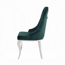 Load image into Gallery viewer, Dekel Green Fabric &amp; Stainless Steel Side Chair