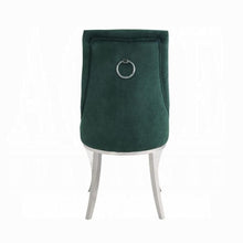 Load image into Gallery viewer, Dekel Green Fabric &amp; Stainless Steel Side Chair