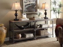 Load image into Gallery viewer, Gorden Weathered Oak &amp; Antique Silver Console Table image