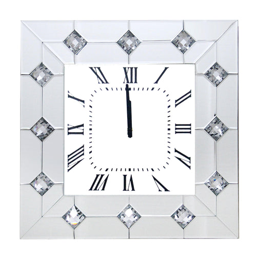 Hessa Mirrored & Faux Rhinestones Wall Clock image