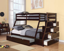 Load image into Gallery viewer, Jason Espresso Bunk Bed (Twin/Full)