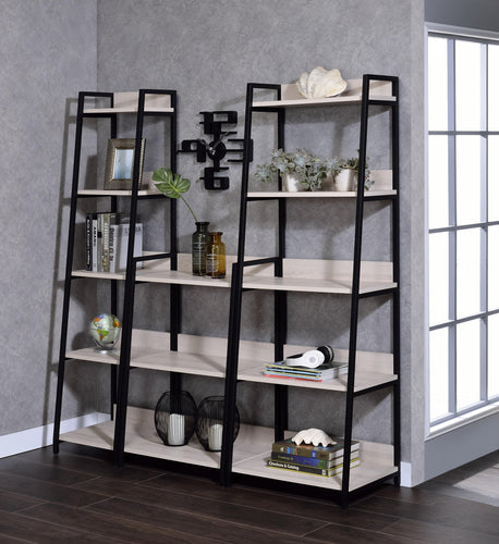 Wendral Natural & Black Bookshelf (5-Tier, 16