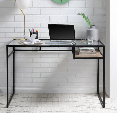 Yasin Black & Glass Desk image