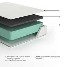Load image into Gallery viewer, Chime 12 Inch Memory Foam Mattress in a Box
