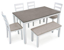 Load image into Gallery viewer, Stonehollow Dining Table and Chairs with Bench (Set of 6)